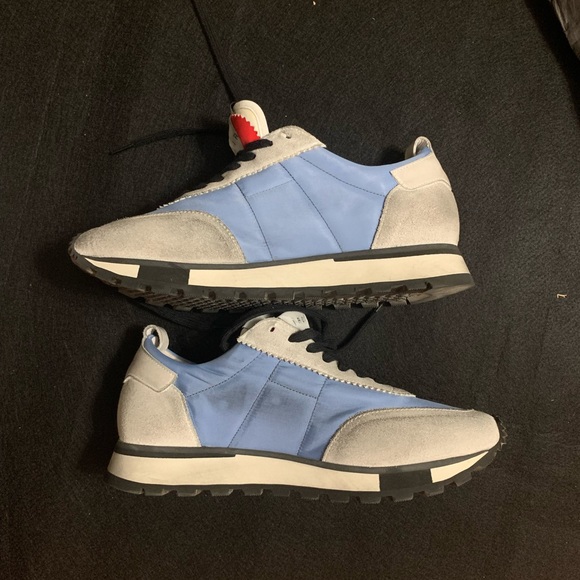 IRO Women’s Vintager suede trim sneaker. Sky blue. - Picture 12 of 12